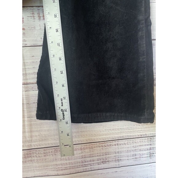 True Religion Charlie Flare Pants 29 Black Velvet Stretch Y2K Made in USA Glam - Picture 12 of 12
